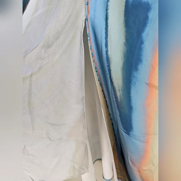 JONATHAN SIMKHAI Women's Watercolor Sleeveless Cowl-Neck Nellie Slip Dress, 10 - Picture 8 of 14